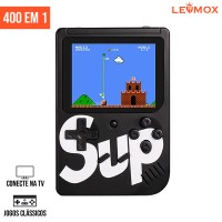 Mini Game Portátil 400 Jogos LEY-238 Lehmox - Preto